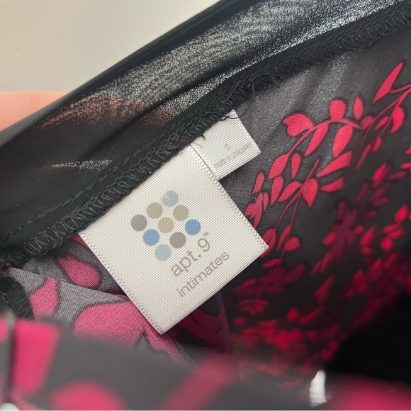 Floral Black and Red Slip Dress - Picture 4 of 4